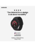 Samsung Galaxy Watch5 Pro, Bluetooth, 45mm, Titanium with Silicone Strap, Grey Titanium