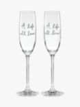 kate spade new york A Charmed Life Flutes, Set of 2, 177ml, Clear