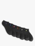 Ralph Lauren Low Profile Sports Socks, Pack of 6, Black