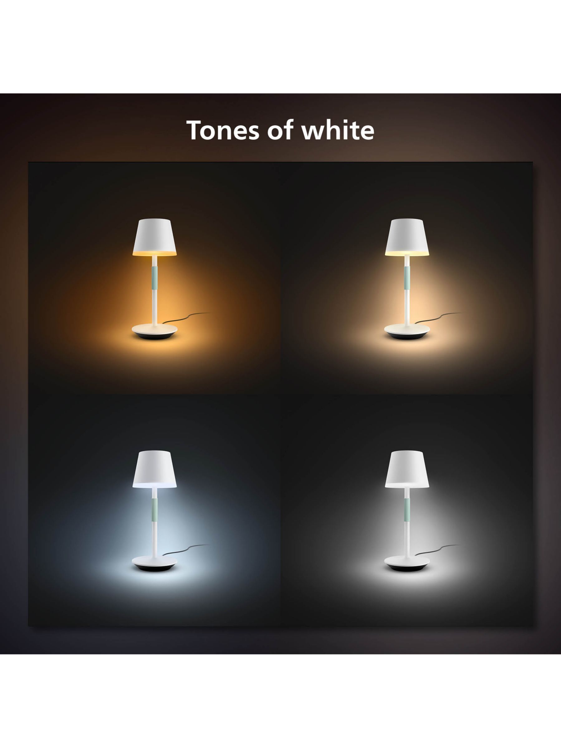 Forbedre stor Udsøgt Philips Hue Go Portable Table Lamp, White