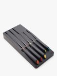 Joseph Joseph Elevate Filled In-Drawer Kitchen Knife Block Set, 5 Piece, Assorted