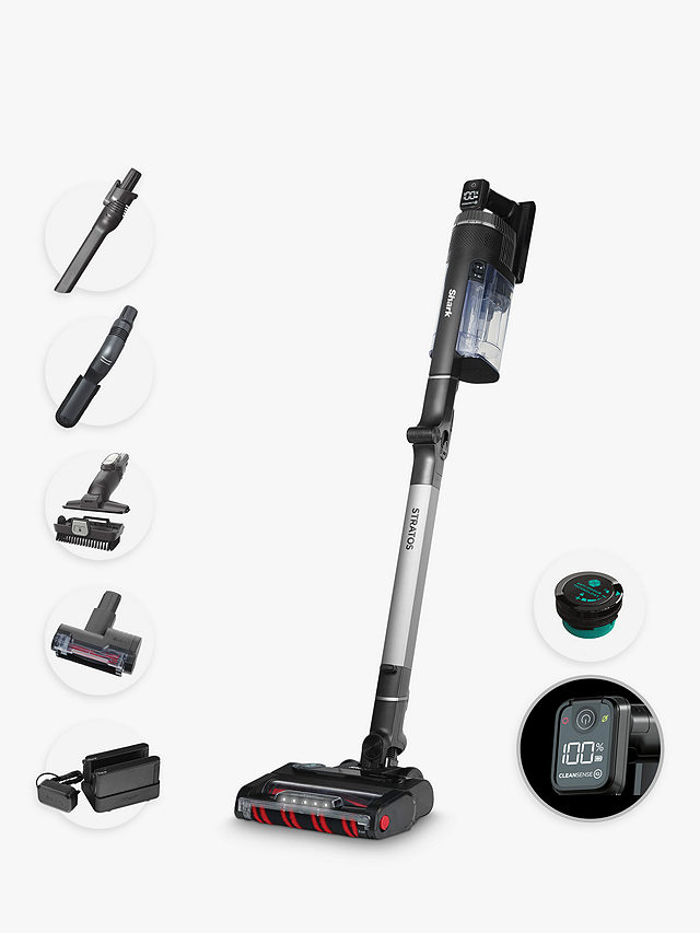 Shark Stratos IZ420UKT Pet Pro Model Cordless Stick Vacuum Cleaner with Anti Hair Wrap Plus & Clean Sense IQ, Mid Grey