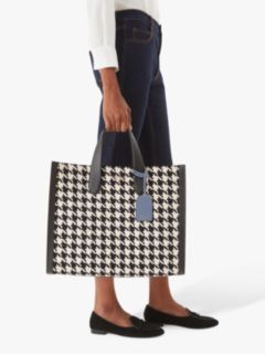 Kate Spade Manhattan Houndstooth Tote Bag, Groß in Black