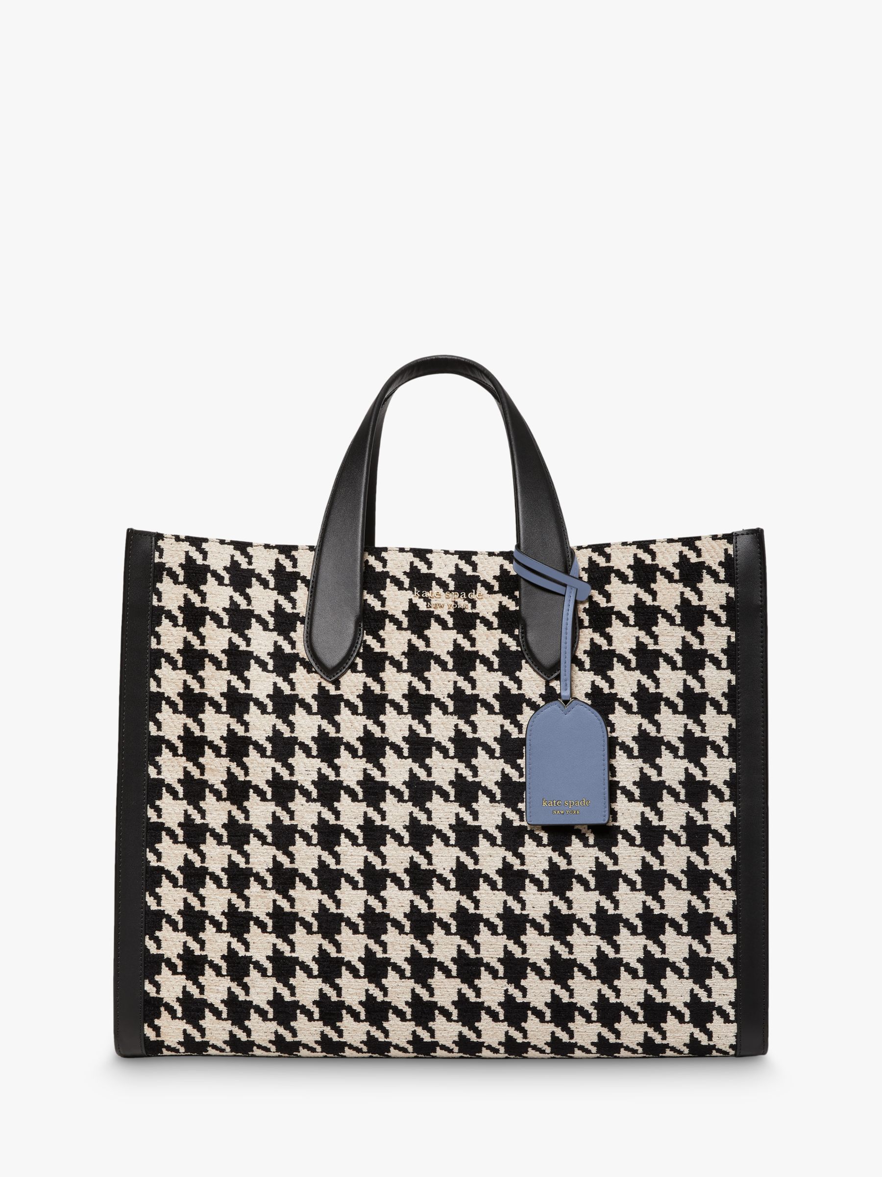 kate spade new york Manhattan Houndstooth Tote Bag, Black/Multi at John  Lewis & Partners