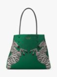 kate spade new york Everything Zebras Leather Mix Tote Bag, Green