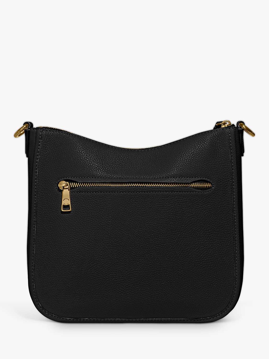 Coach Chaise Large Leather Cross Body Bag, Black at John Lewis & Partners