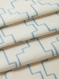 John Lewis Steps Embroidered Furnishing Fabric, Sky Blue