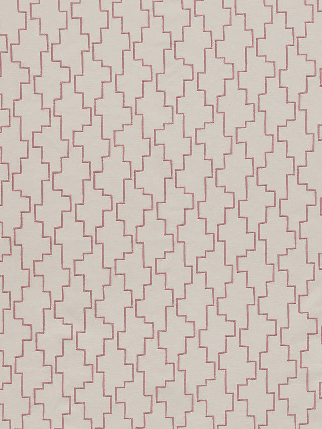 John Lewis Steps Embroidered Furnishing Fabric, Rosa Pink
