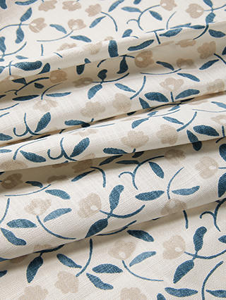 John Lewis Scallop Floral Furnishing Fabric, Putty