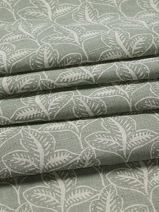 John Lewis Exley Leaf Furnishing Fabric, Dusty Green