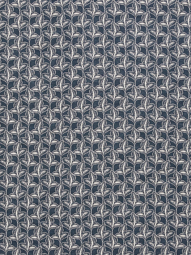 John Lewis Exley Leaf Furnishing Fabric, Navy