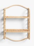 John Lewis Rattan Wall Shelving Unit, Natural