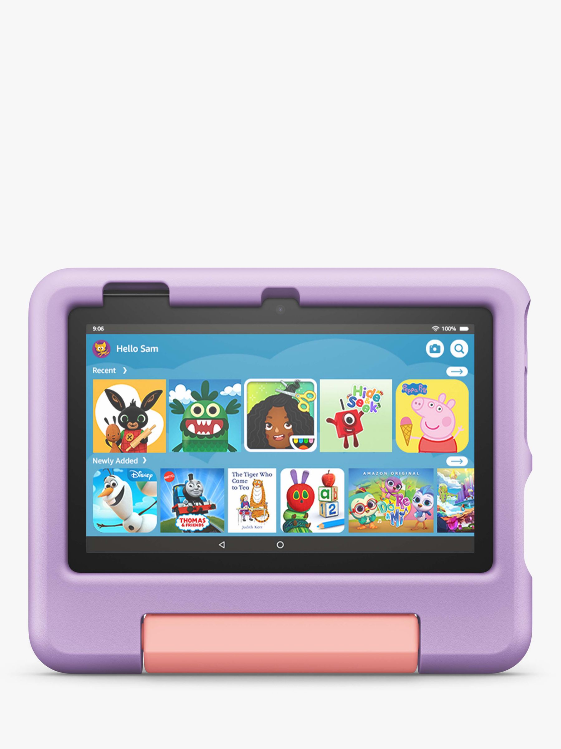 Amazon Fire 7 Kids Edition Tablet (12th Generation, with Case, Quad-core, Fire Wi-Fi, 16GB, 7", Purple