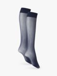 John Lewis 40 Denier Knee-High Tights, Pack of 2, Navy