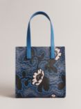 Ted Baker Diacon Graphic Floral Small Icon Bag, Dark Blue