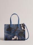 Ted Baker Dinacon Graphic Floral Mini Icon Bag, Dark Blue