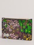 Ted Baker Ditset Leather Ditsy Printed Zipped Card Holder, Multi