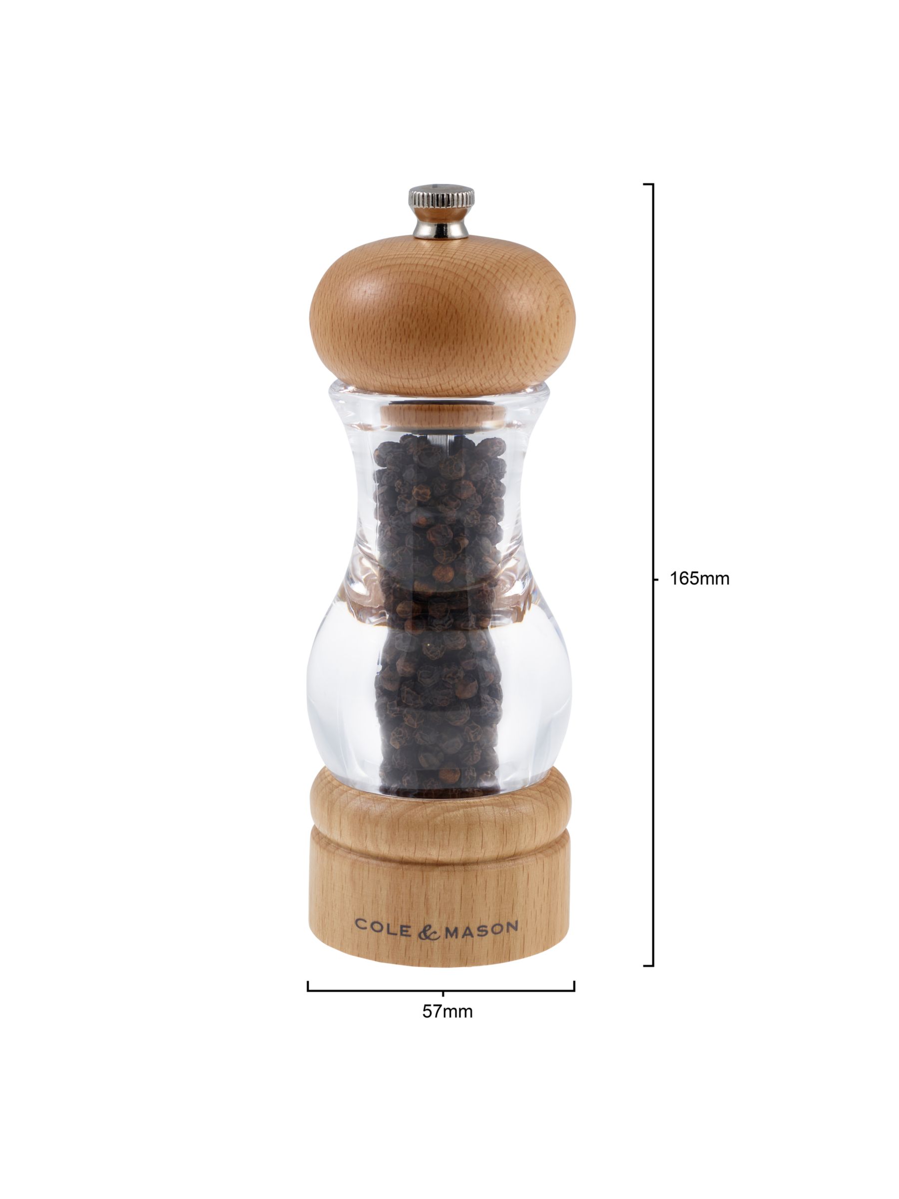 Cole & Mason Beech Wood & Acrylic Salt & Pepper Mill Set – Kooi Housewares