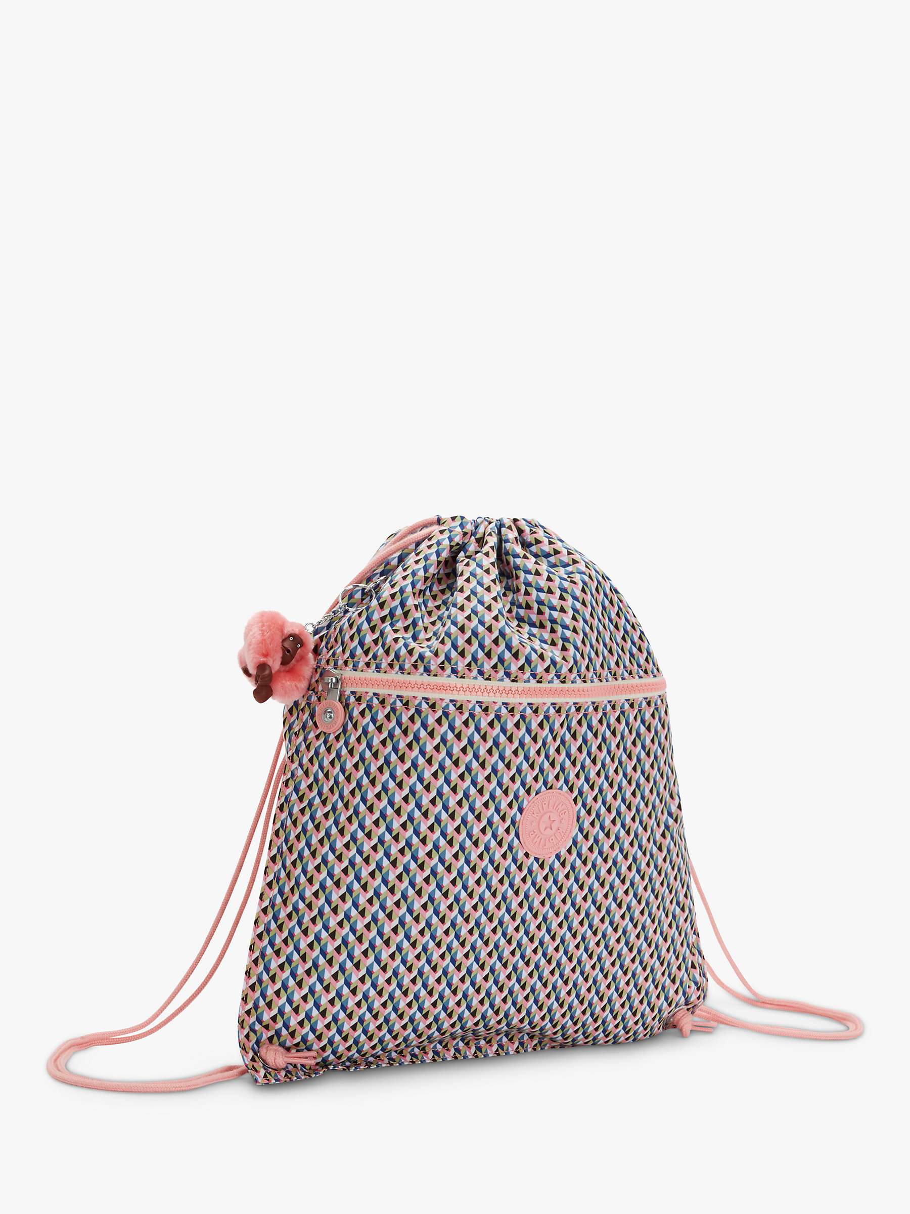 Buy Kipling Kids’ Supertaboo School Drawstring Backpack, Girly Geo Online at johnlewis.com