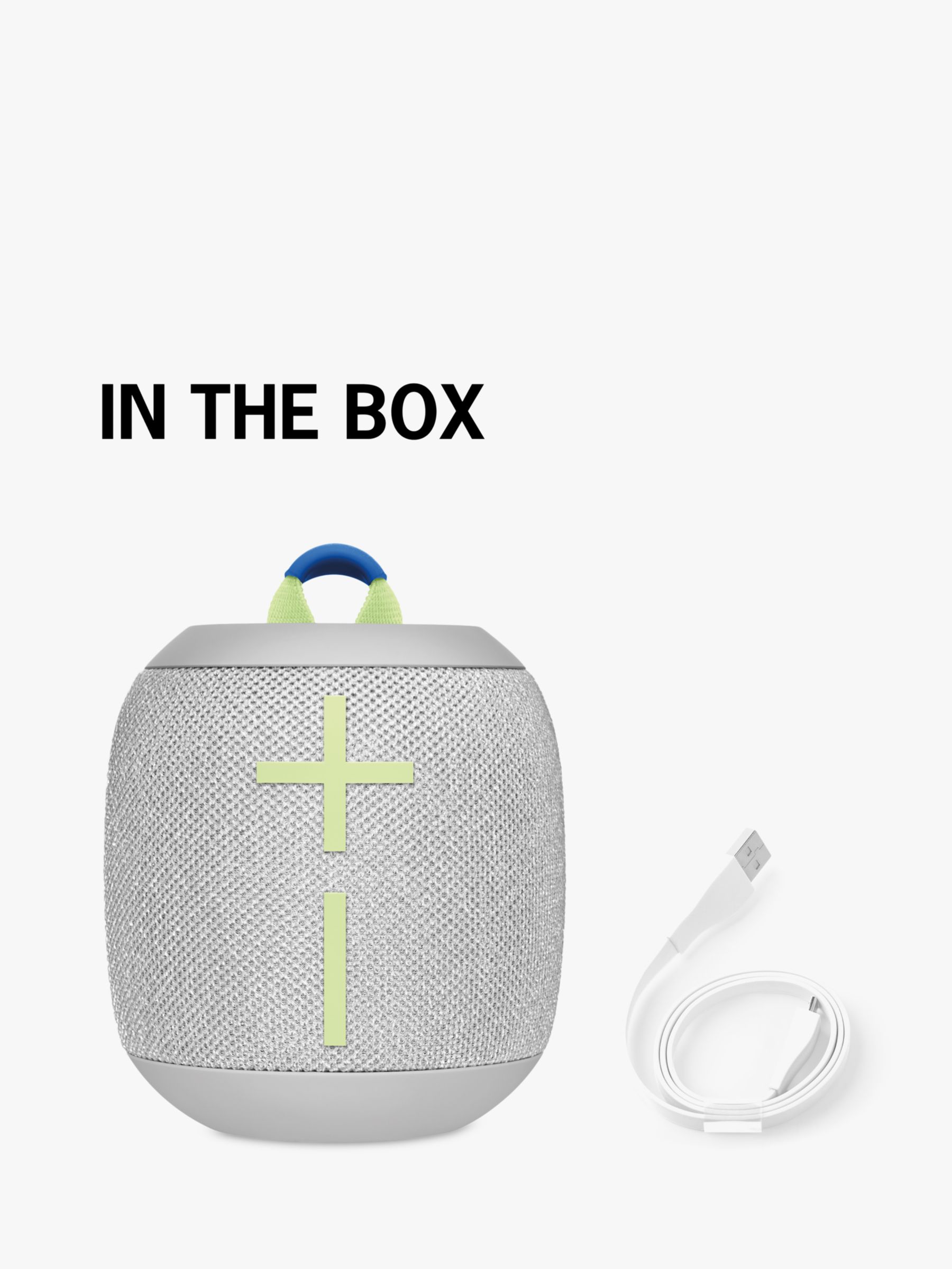 Ultimate Ears WONDERBOOM 3 Small Portable Wireless Bluetooth Speaker -  Joyous Brights Grey 