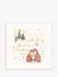 The Proper Mail Company Foxes in Forest Husband Christmas Card