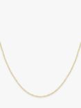 IBB 9ct Yellow Gold Long Hollow Twist Link Chain Necklace, Gold