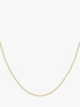 IBB 9ct Yellow Gold Short Hollow Twist Link Chain Necklace, Gold