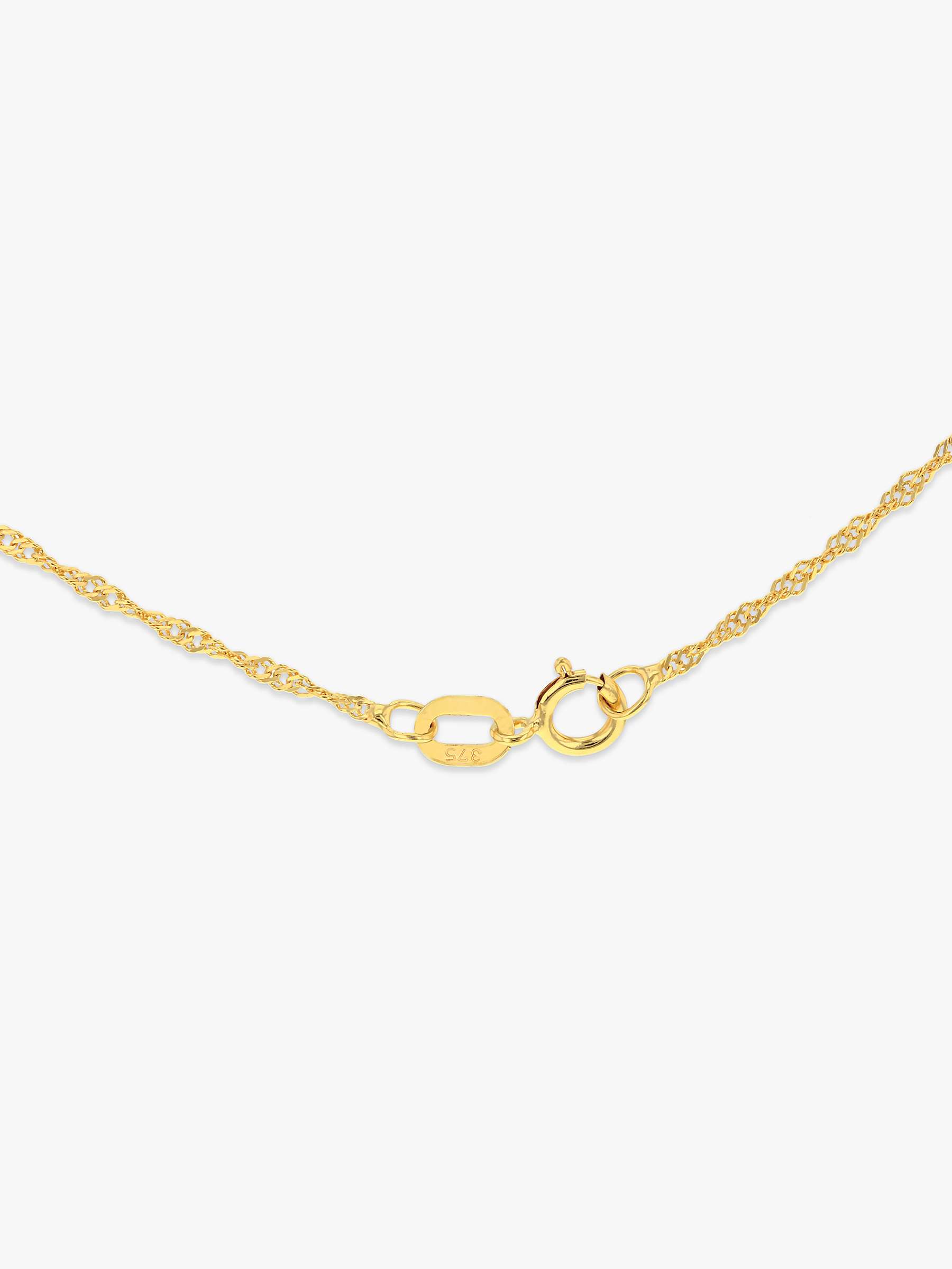 Buy IBB 9ct Yellow Gold Short Twist Link Chain Necklace, Gold Online at johnlewis.com