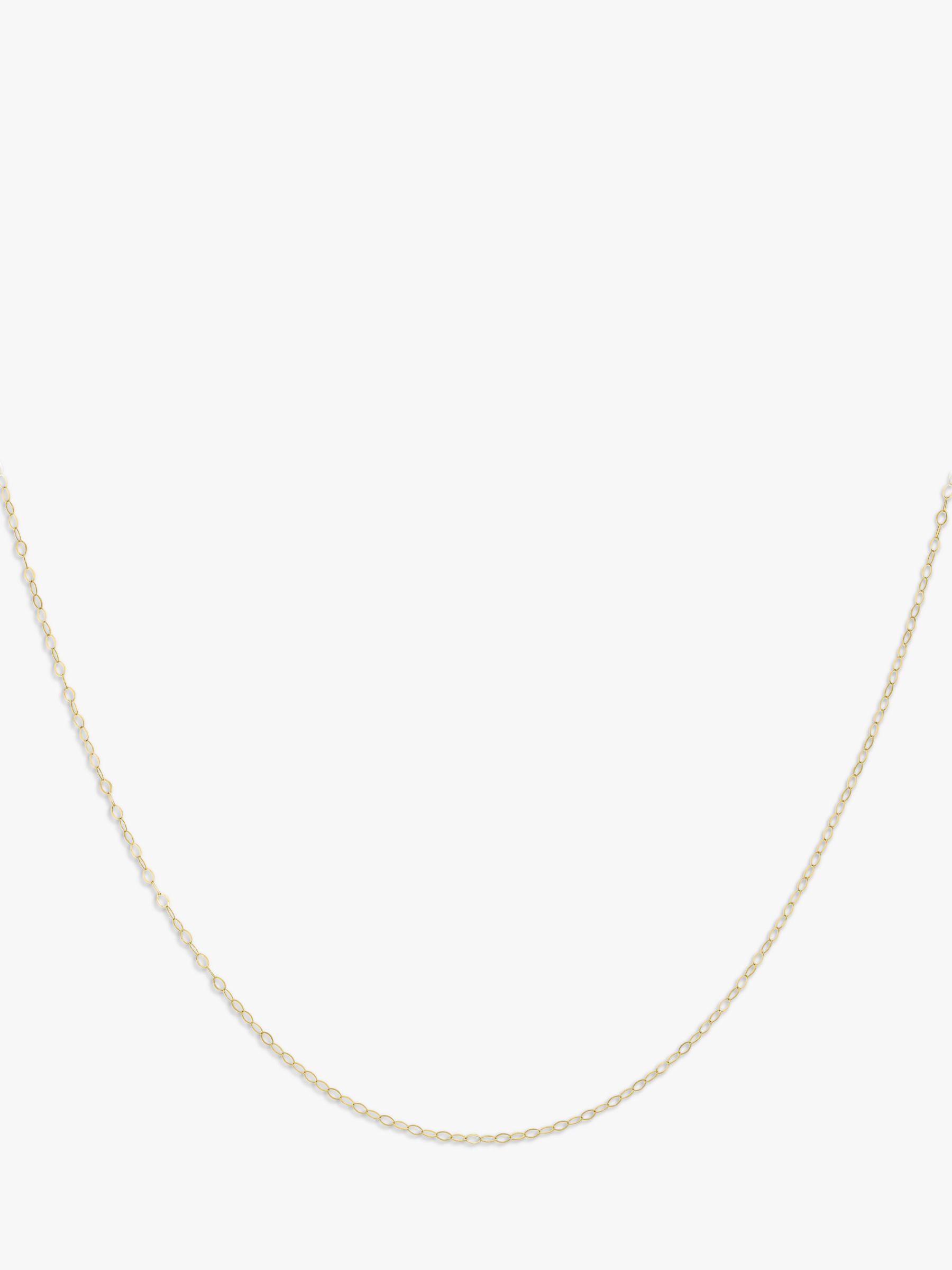 IBB 9ct Yellow Gold Short Loose Link Chain Necklace, Gold at John Lewis ...