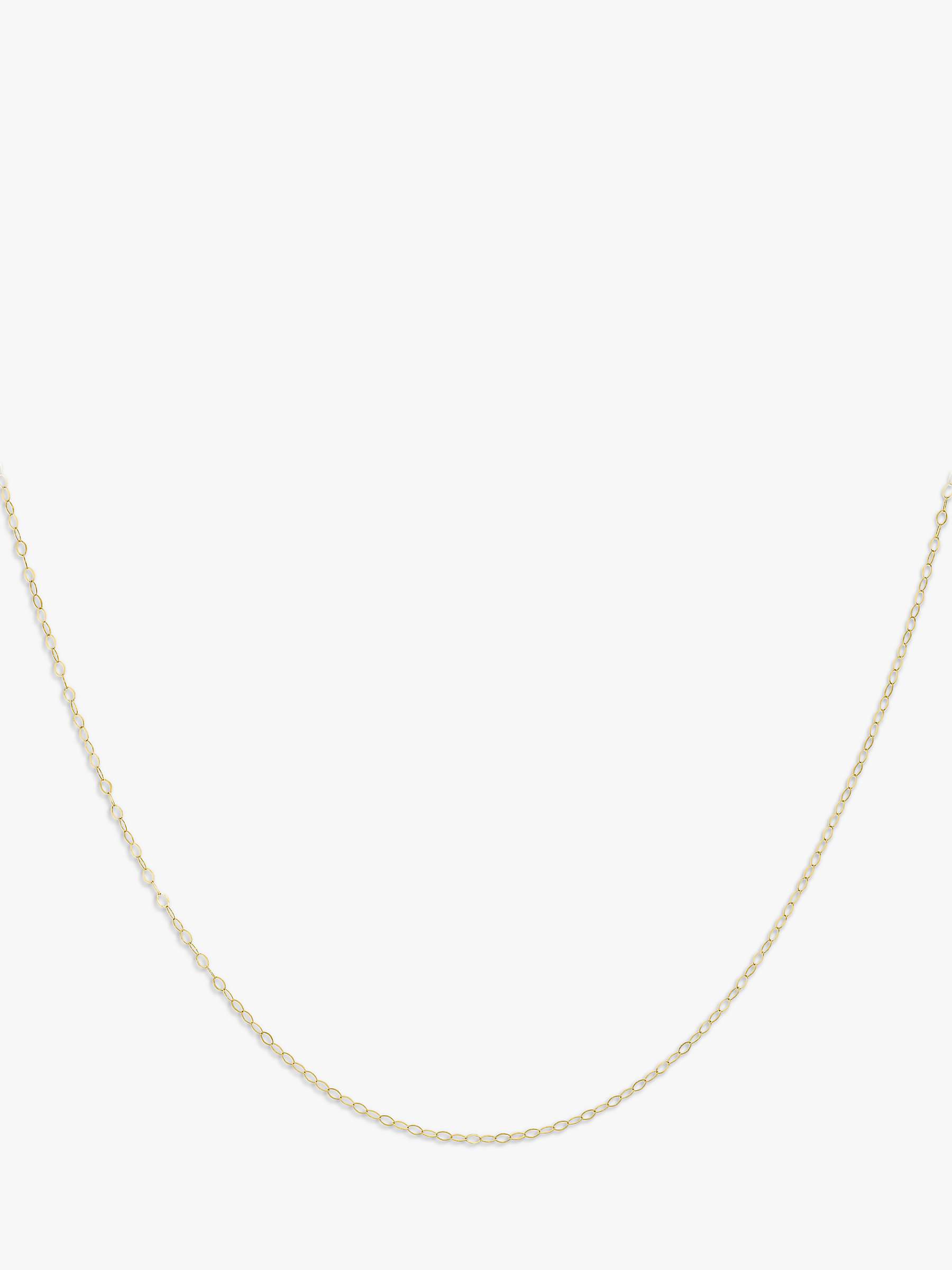 Buy IBB 9ct Yellow Gold Short Loose Link Chain Necklace, Gold Online at johnlewis.com