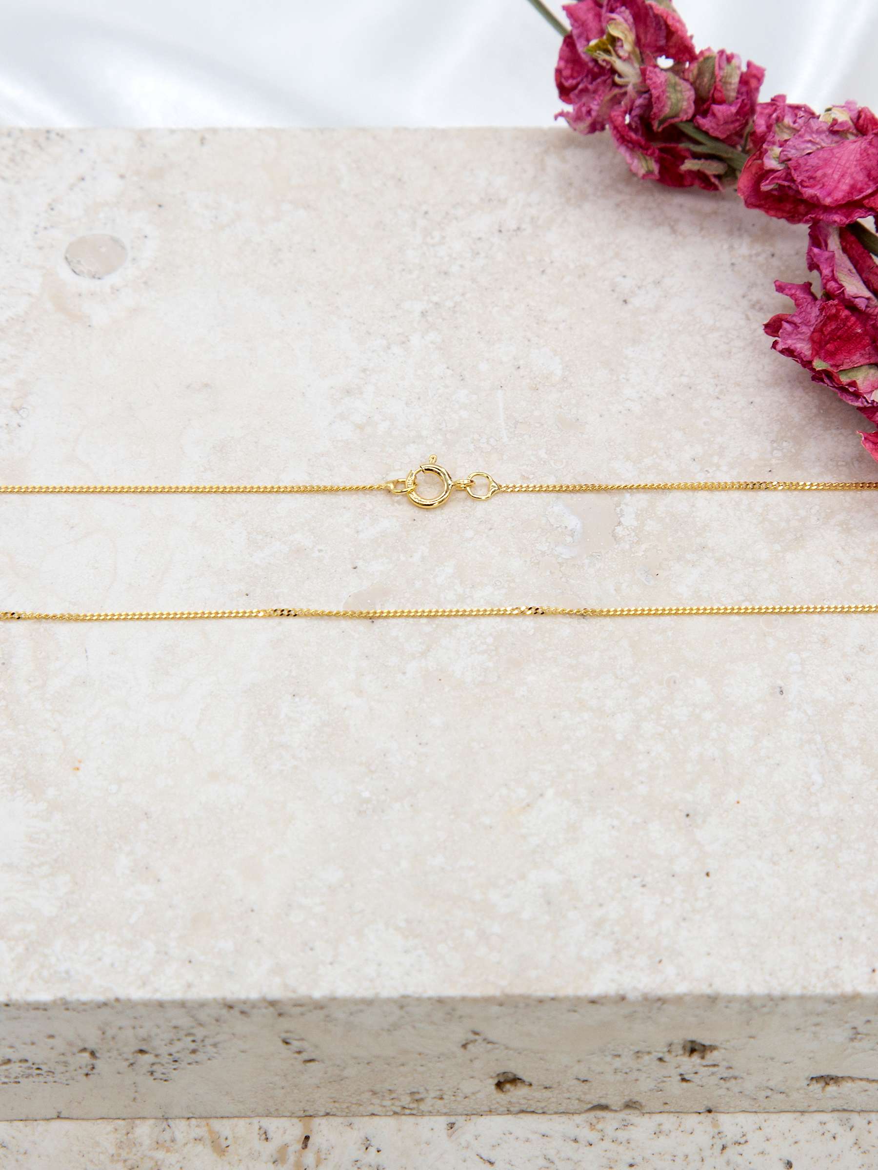 Buy IBB 9ct Yellow Gold Long Curb Link Chain Necklace, Gold Online at johnlewis.com