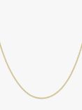 IBB 9ct Yellow Gold Long Hollow Curb Link Chain Necklace, Gold