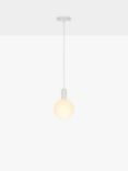 Tala Alumina Single Pendant Ceiling Light with Sphere V LED Bulb, Chalk