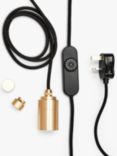 Tala Brass Plug-in Portable Pendant Light, Bronze