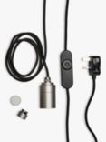 Tala Graphite Plug-in Portable Pendant Light, Grey