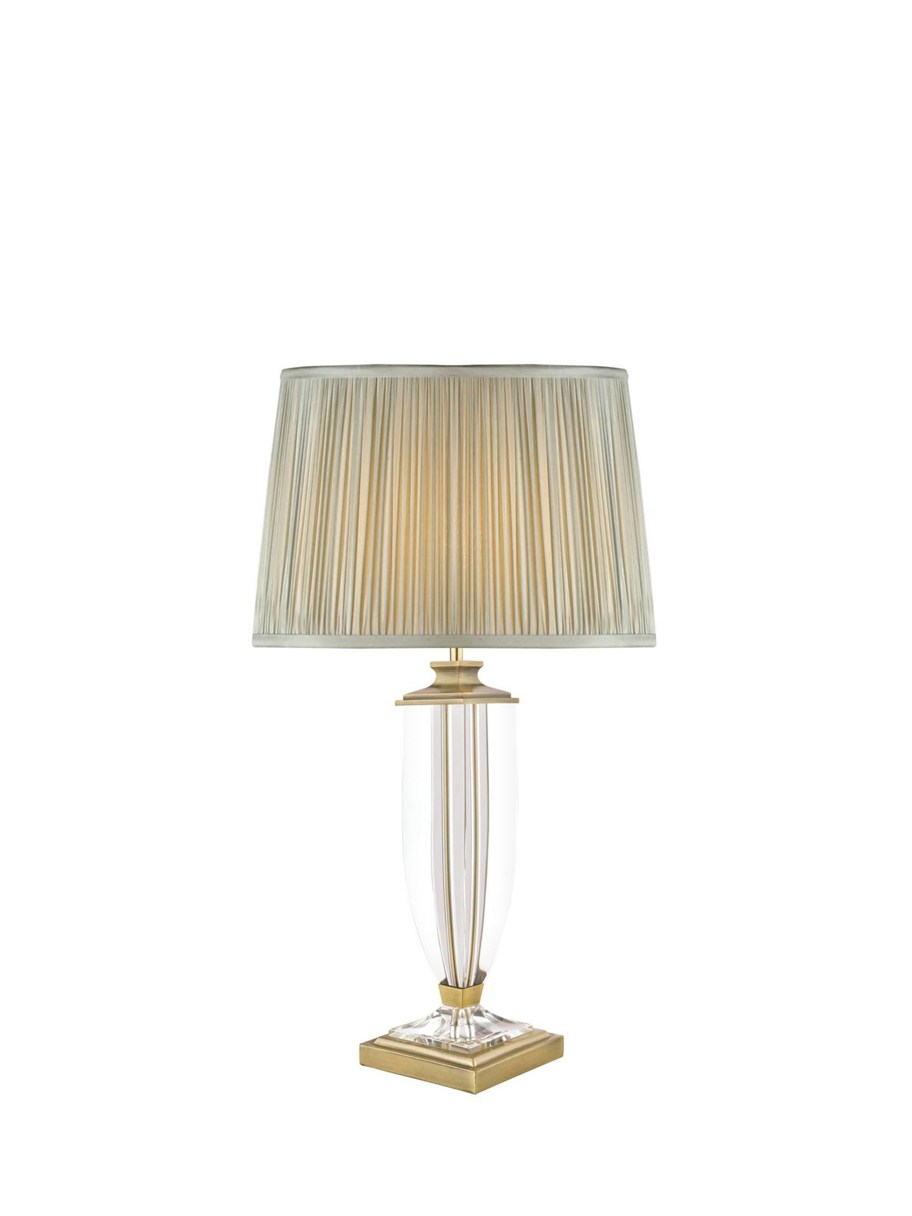 Laura Ashley Carson Small Table Lamp Antique Brass & Crystal