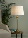 Laura Ashley Winston Table Lamp, Clear/Brass