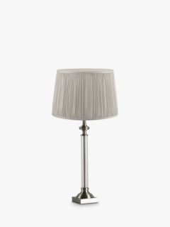 Laura Ashley Winston Table Lamp, Clear/ Chrome