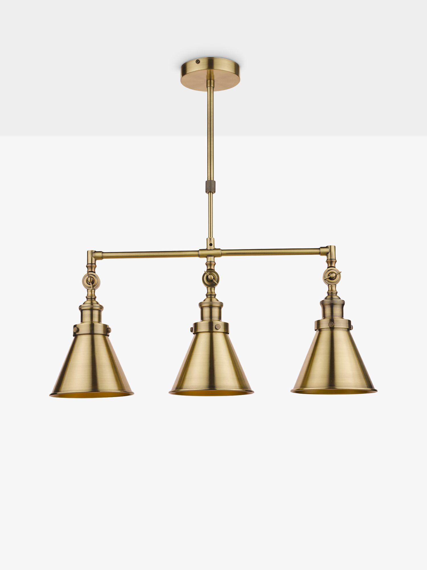 Photo of Laura ashley rufus 3 pendant bar ceiling light brass