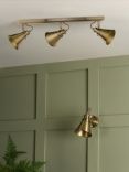 Laura Ashley Rufus 3 Spotlight Ceiling Bar, Brass
