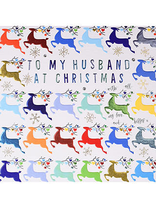 Wendy Jones Blackett Reindeer Husband Christmas Card