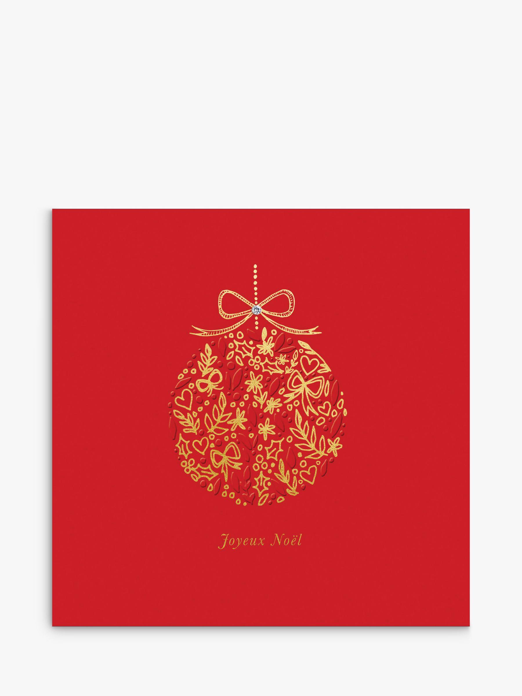 The Proper Mail Company Bauble Joyeux Noël Christmas Card