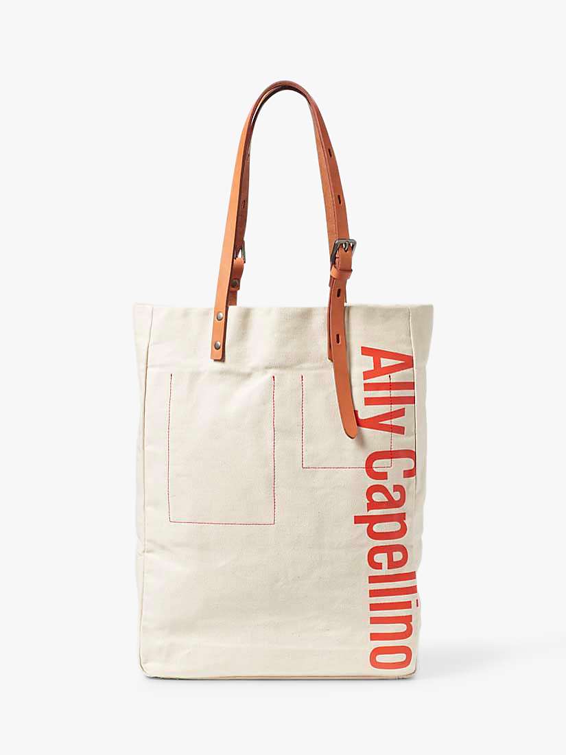 Buy Ally Capellino Clementine Medium Canvas Portrait Tote Bag, Natural Online at johnlewis.com