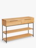John Lewis Calia Console Table with Drawers and Shelf, Oak