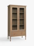 John Lewis Clemence Display Cabinet, Greyed Oak