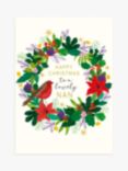 Laura Darrington Design Robin Wreath Nan Christmas Card