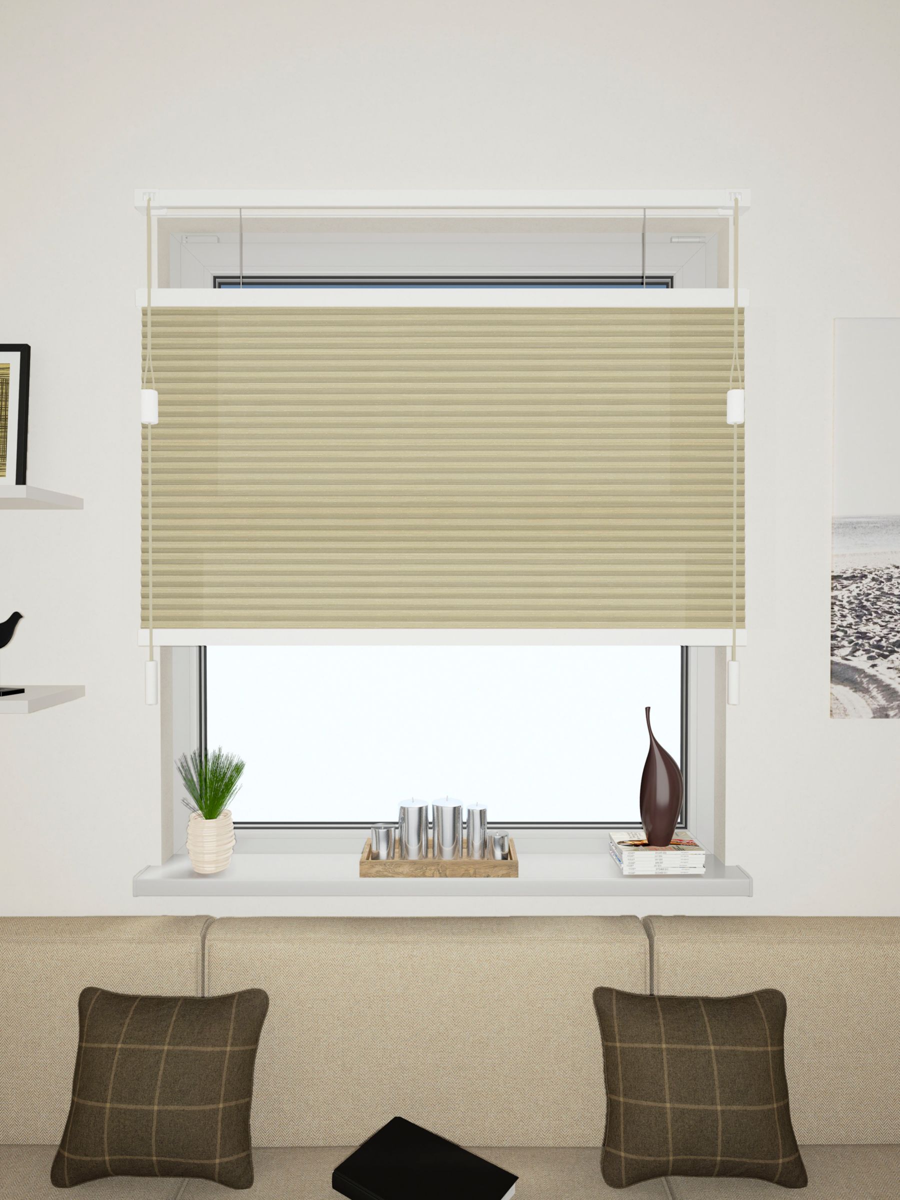 John Lewis Made to Measure 25mm Cell Semi-Plain Daylight Honeycomb Blind