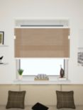 John Lewis Made to Measure Linear Weave Daylight Pleated Blind, Nutmeg