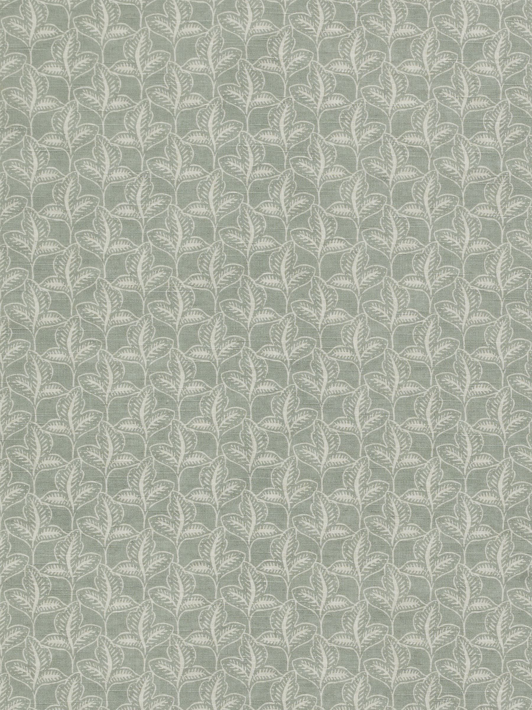 John Lewis Exley Leaf Made to Measure Curtains or Roman Blind, Dusty Green