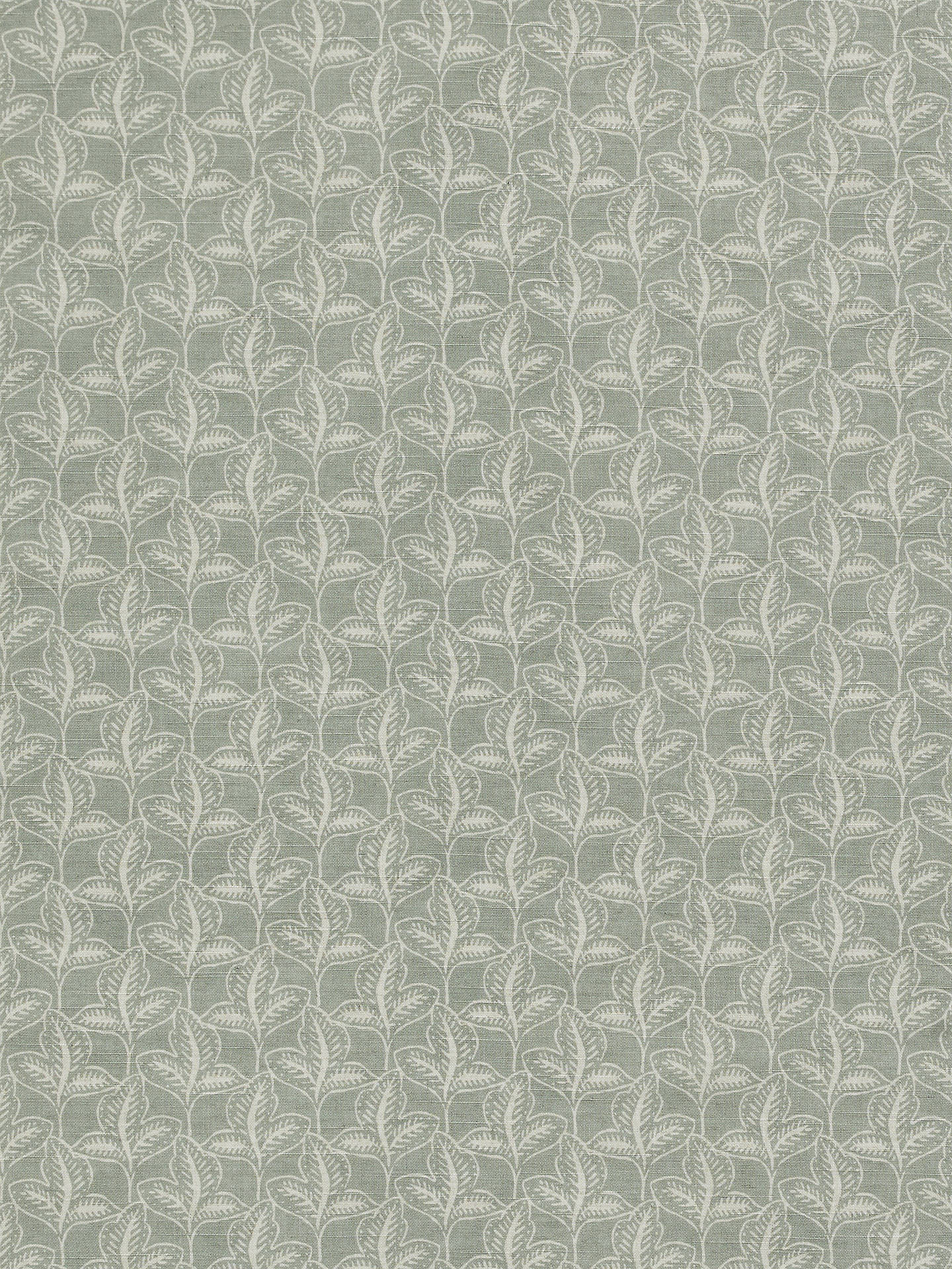 John Lewis Exley Leaf Made to Measure Curtains, Dusty Green